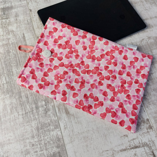 Pink Hearts Book / Kindle Case