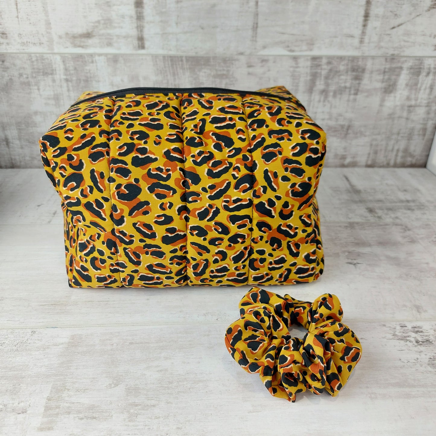 Large Make Up Bag in Leopard Print