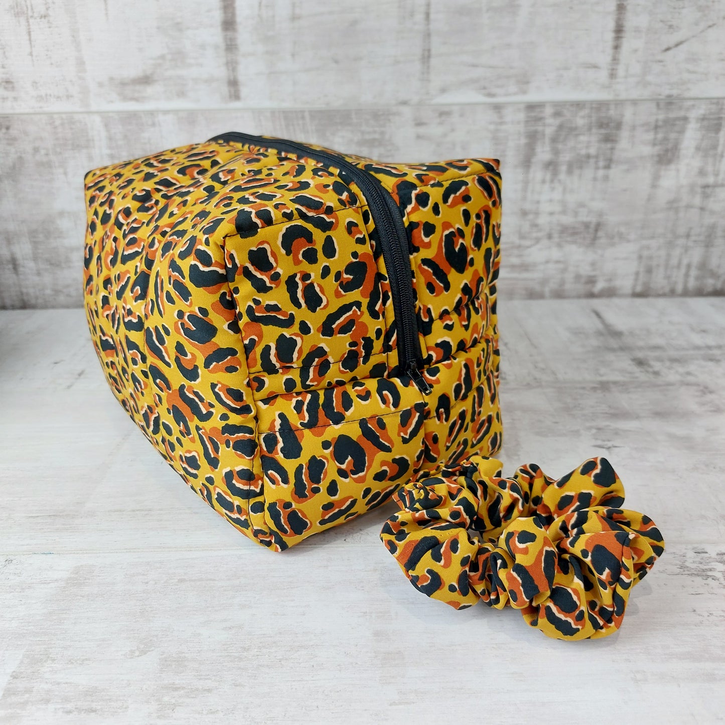Large Make Up Bag in Leopard Print