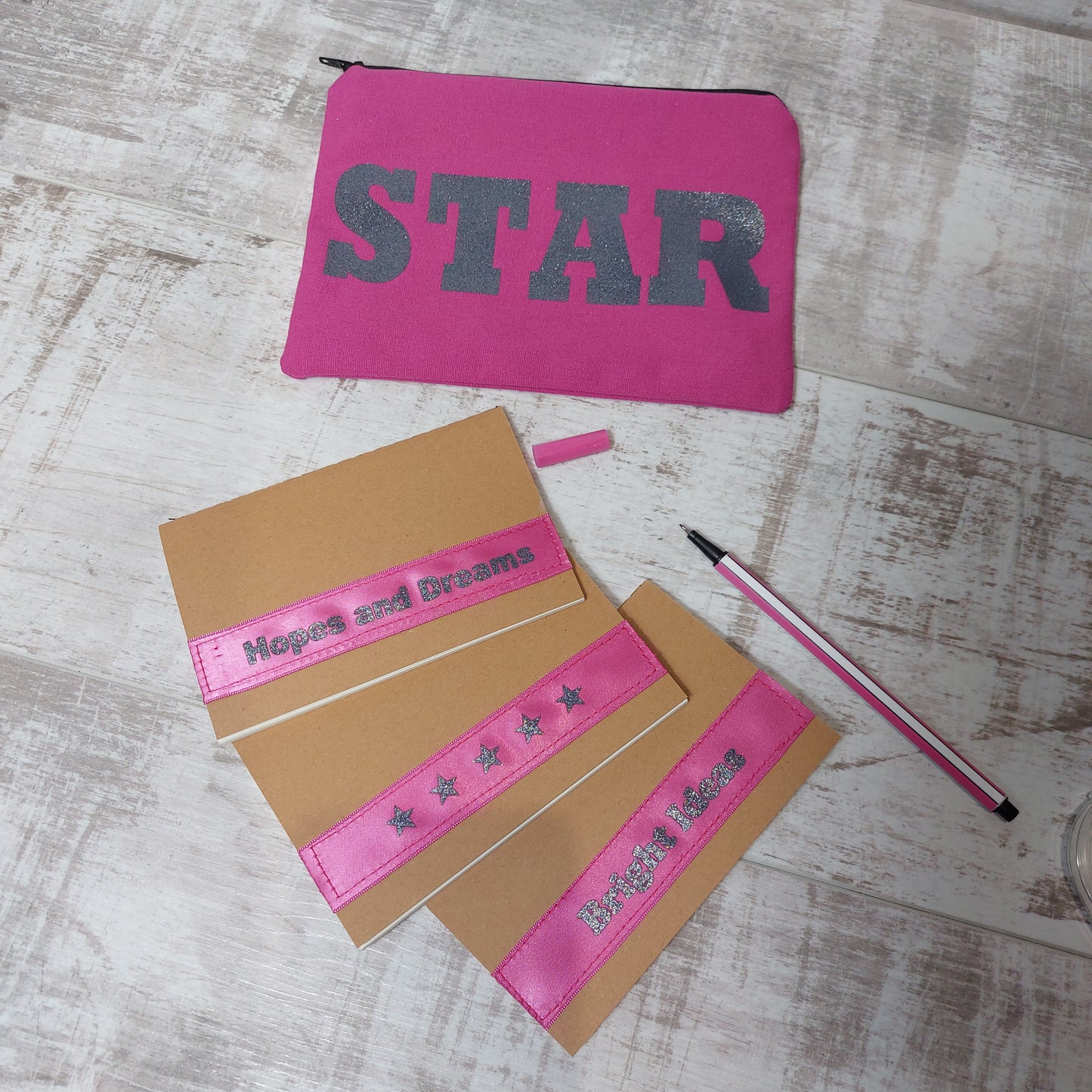 Pencil Case and Set of 3 Notebooks