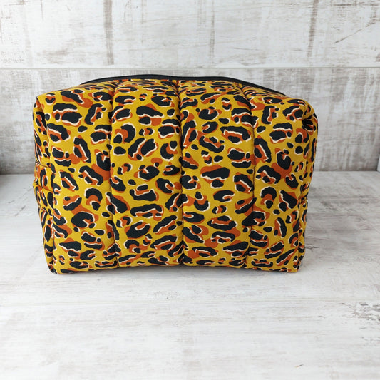 Large Make Up Bag in Leopard Print