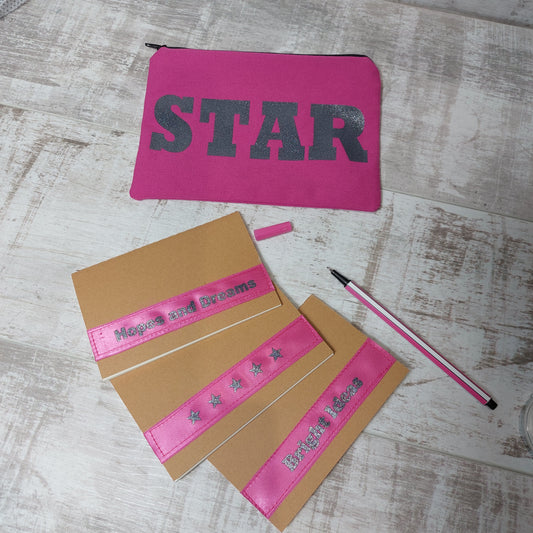 Pencil Case and Set of 3 Notebooks