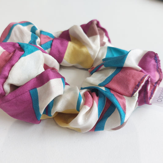 Stripe Multi Scrunchie in Bright Colours - Handmade Hair Accessories