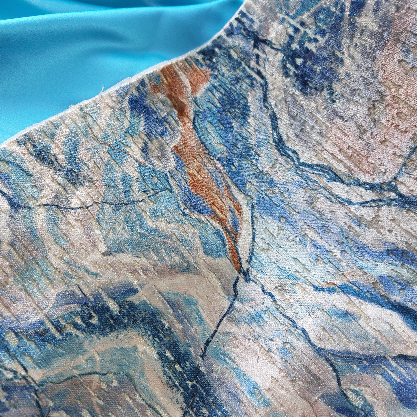 Luxurious Velvet Boxy Make Up Bag with Large Fluffy Pom Pom