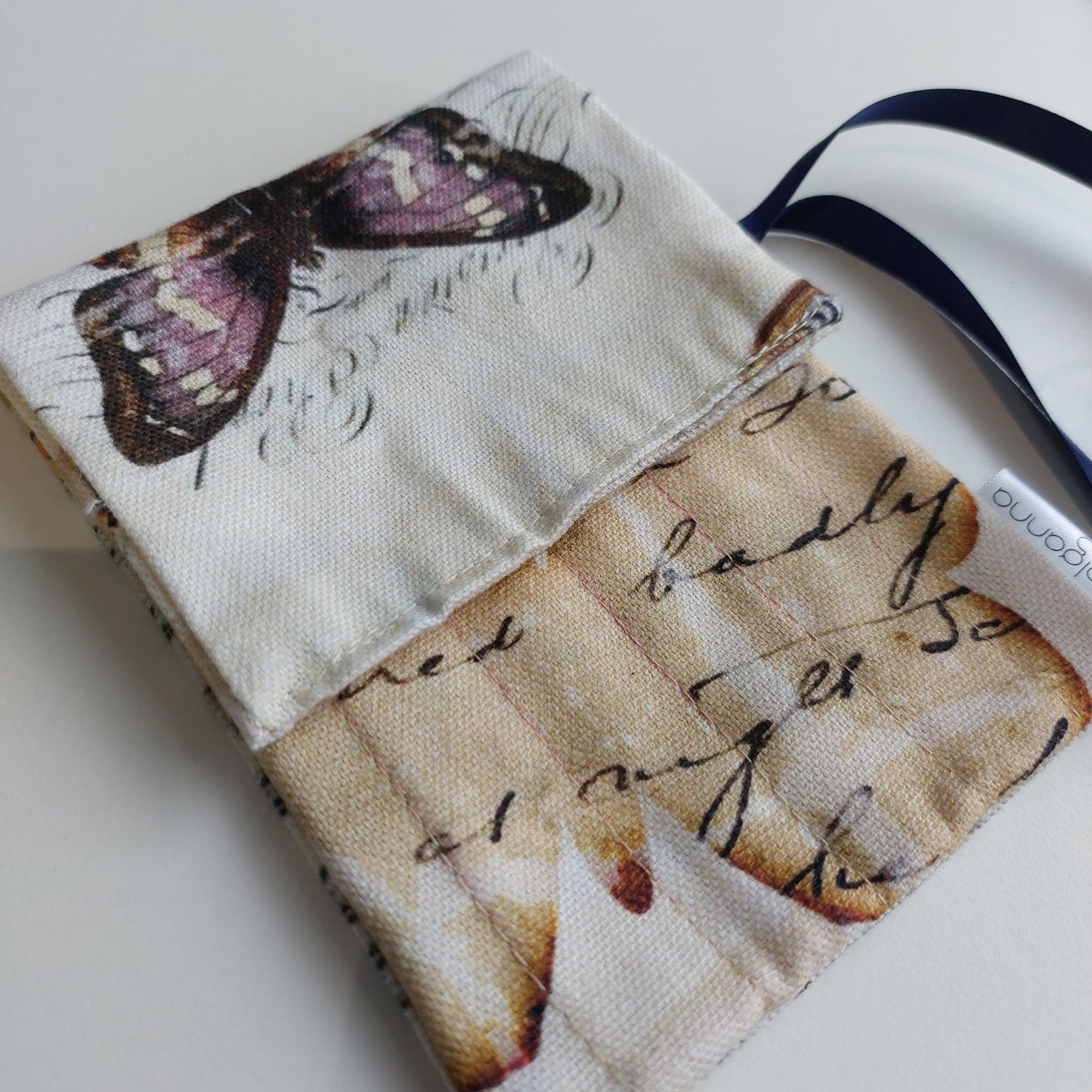 Vintage Butterflies Mini Crochet Hook Case Complete with Hooks