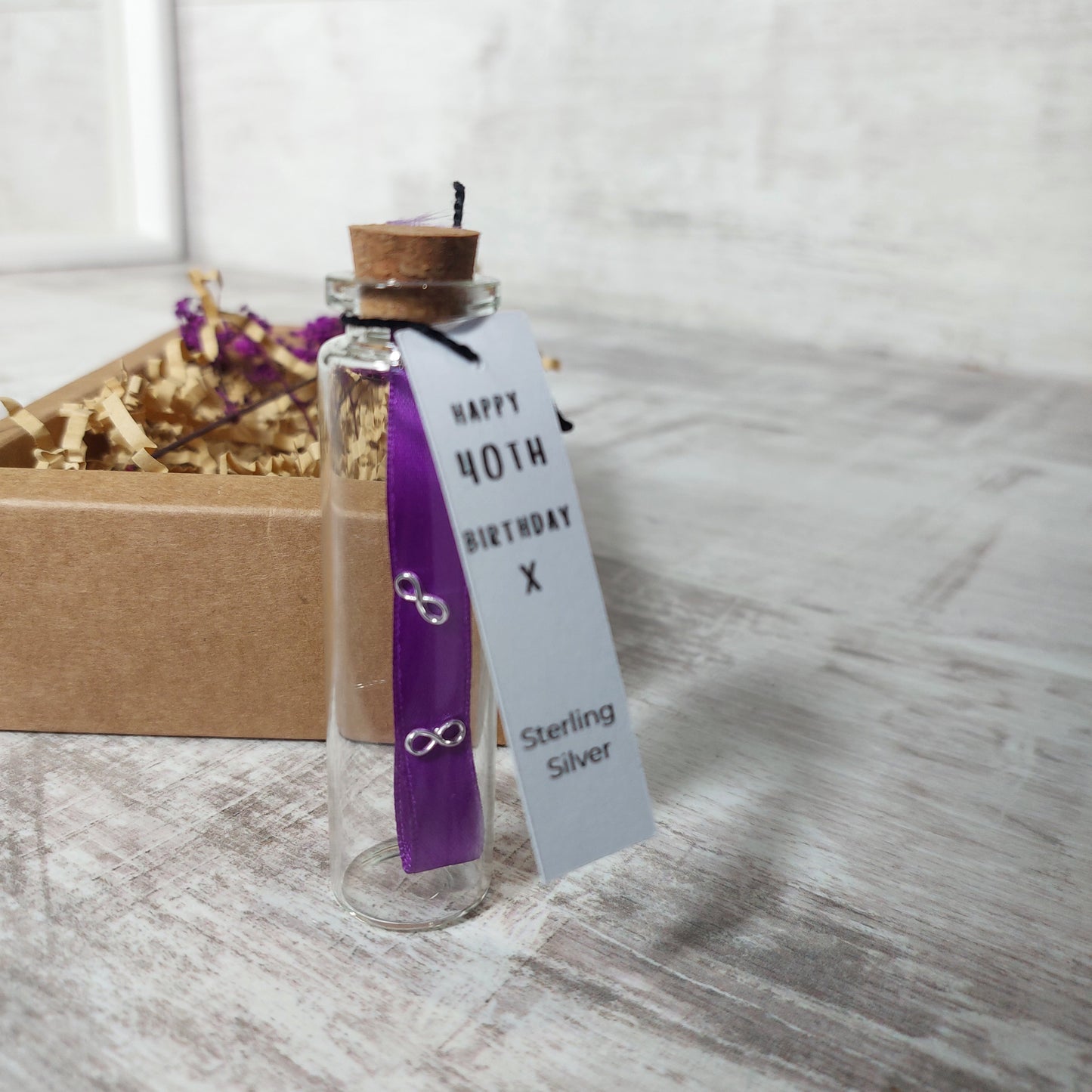 Sterling Silver Star Earrings in Glass Bottle With Cork Stopper and Tag