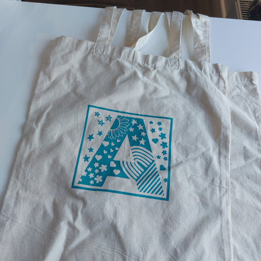 Letter 'A' tote bag