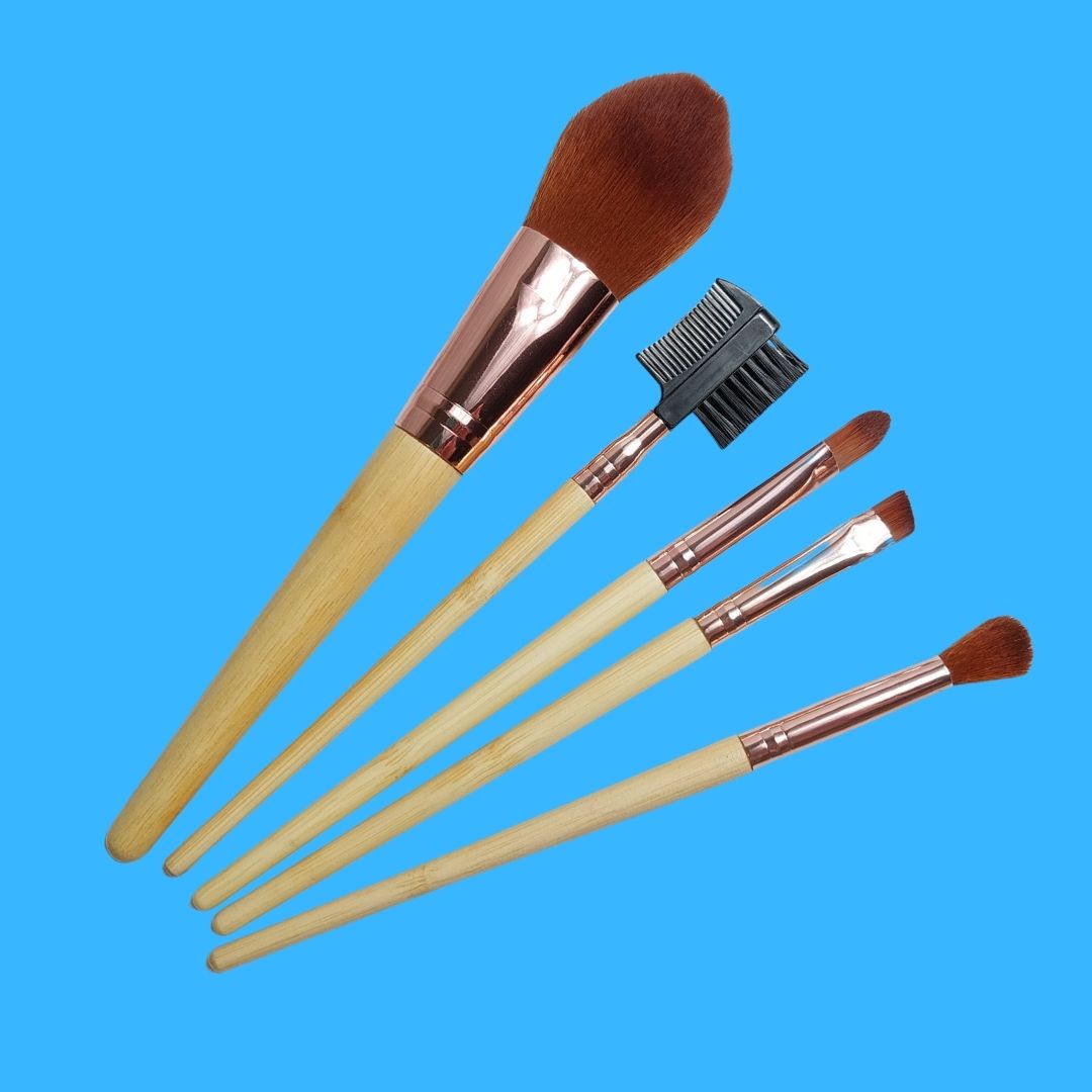 Grey Snakeskin Vinyl Zip Make Up Bag with Massive Fluffy Pom Pom