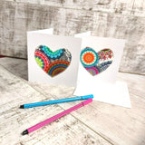 Mandala Heart 💌 Greetings Card Pack of 2 - Olganna