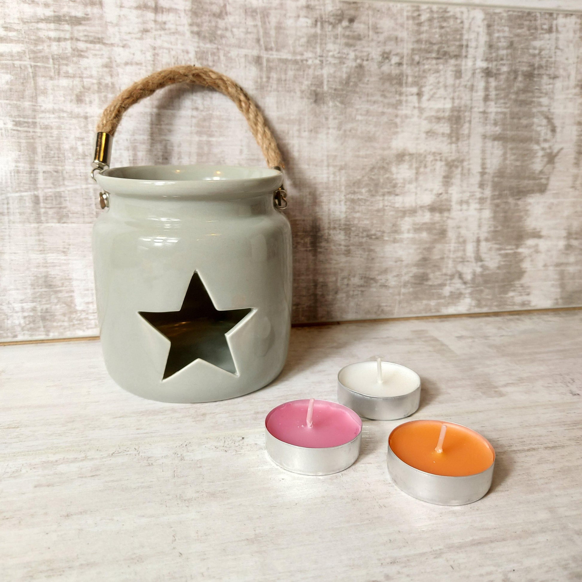 Grey Tea Light Holder - Olganna
