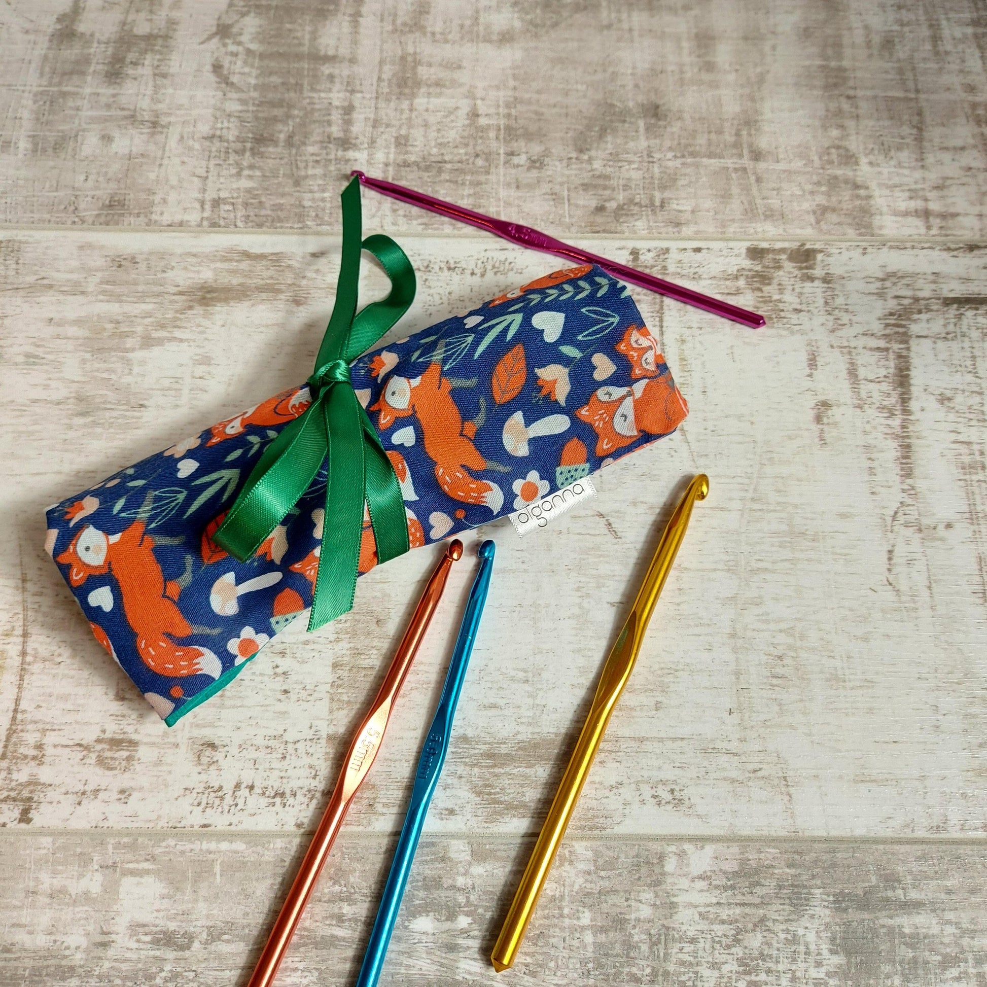 Fox print Crochet Hook Case - Olganna