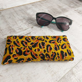 Mustard Leopard Print Sunglasses Case