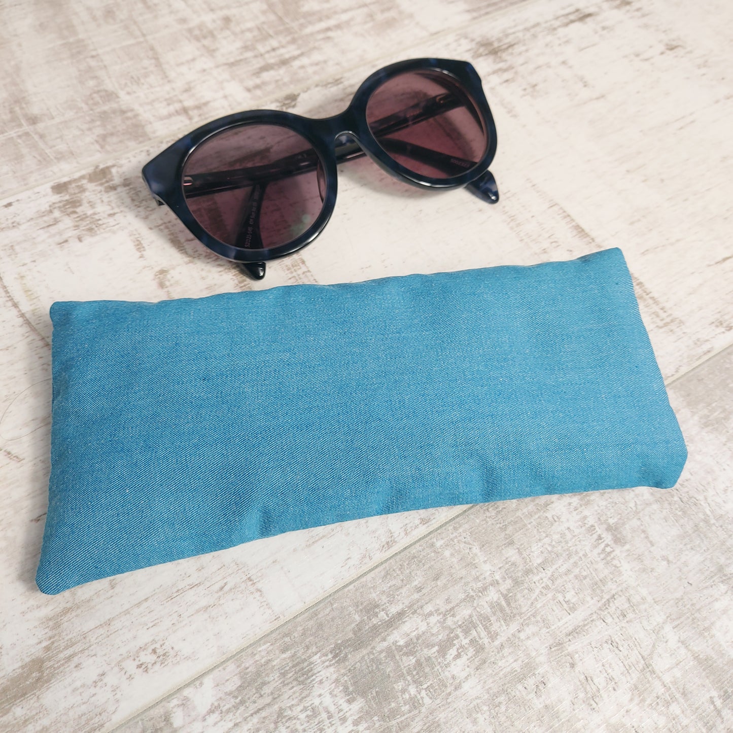 Denim Blue Glasses Case