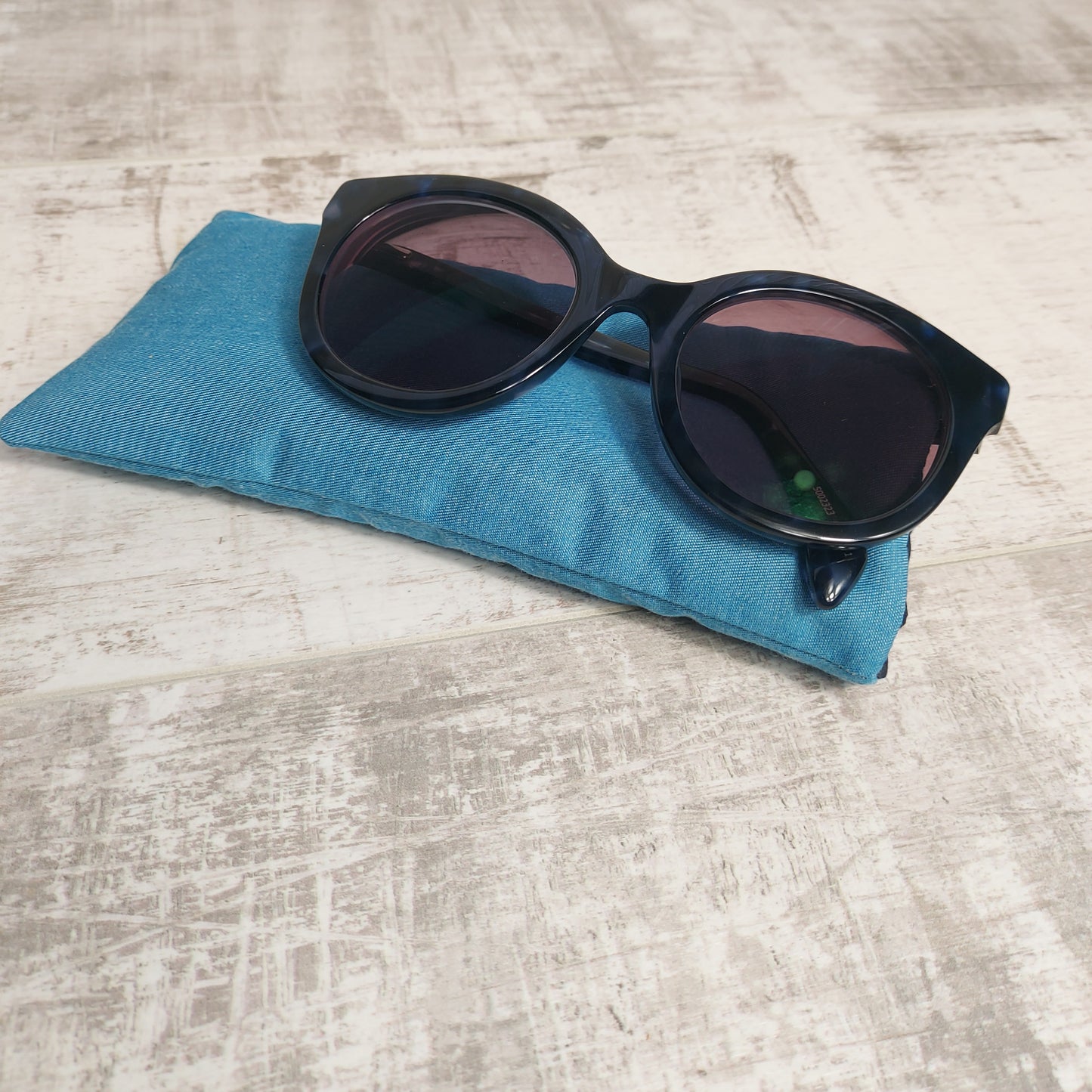 Denim Blue Glasses Case