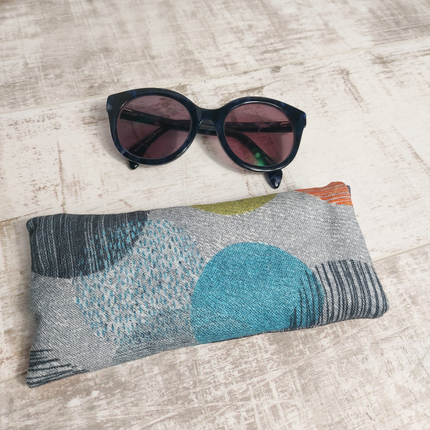 Dark Grey Glasses Case with Pop of colour.