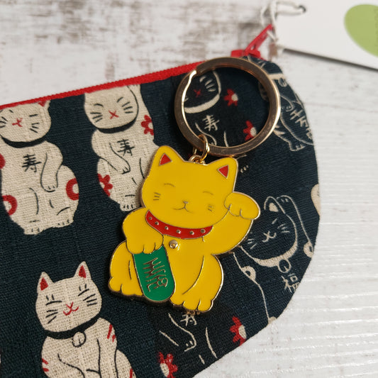 Lucky Cats Enamel Keyring