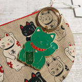 Lucky Cats Enamel Keyring