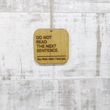 Funny wooden hanging sign
