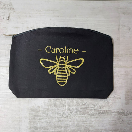 Personalised Bee Make Up Bag