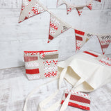 Red Shabby Chic Bunting