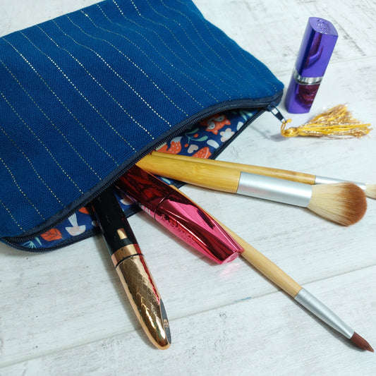 Make up bag with Gold Tassel