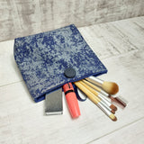 Pouch Bag in Navy and Pewter