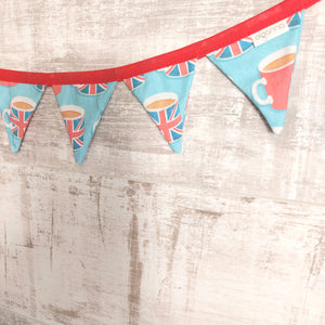Mini Bunting - Cream Cup and Saucer Design
