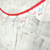 Mini Bunting - Red White and Blue