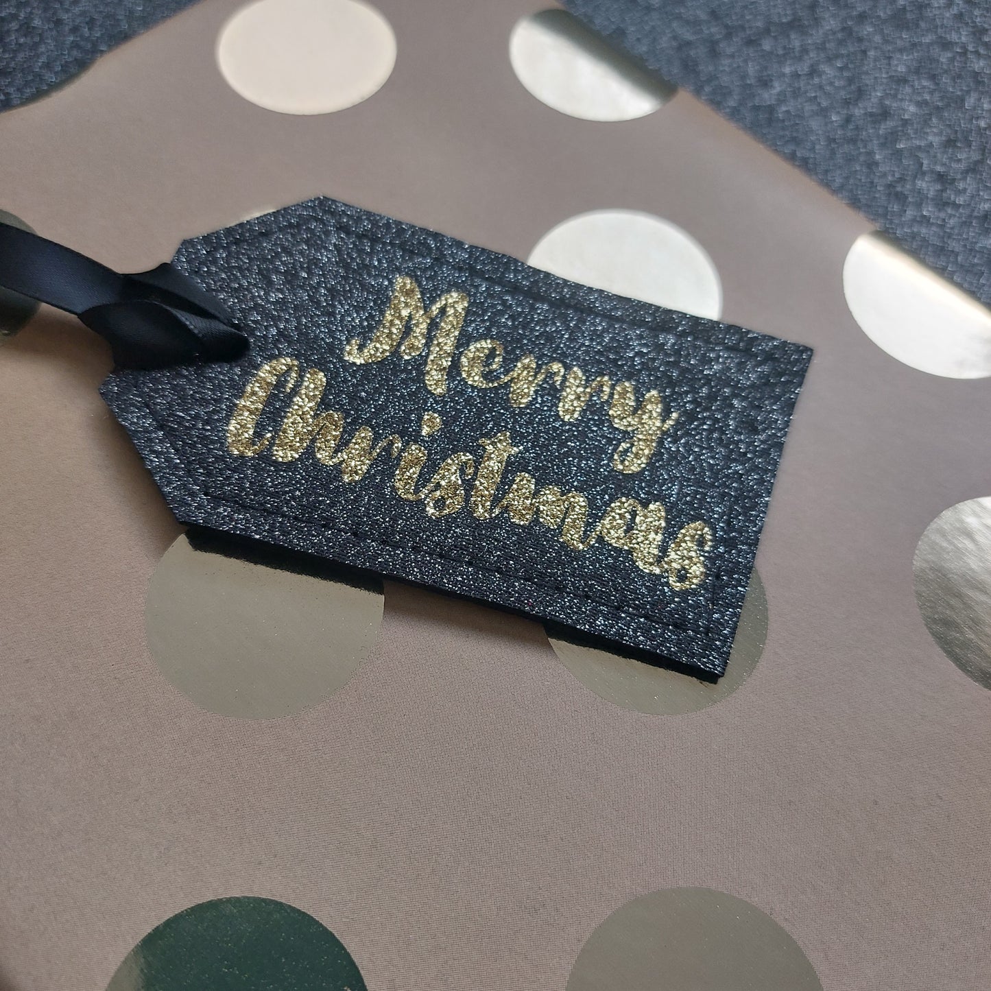 Merry Christmas Fabric Gift Tag