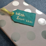 With Love xxx Fabric Gift Tag