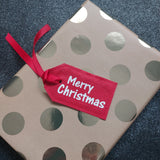 Merry Christmas Fabric Gift Tag
