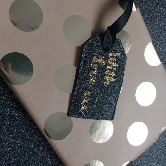 With Love xxx Fabric Gift Tag