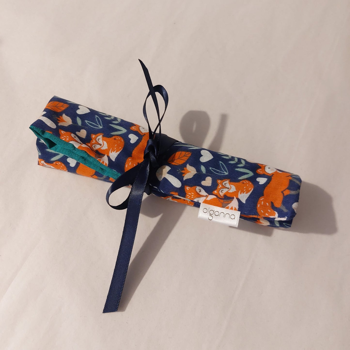Fox Print Roll Up Colouring Pencil Holder