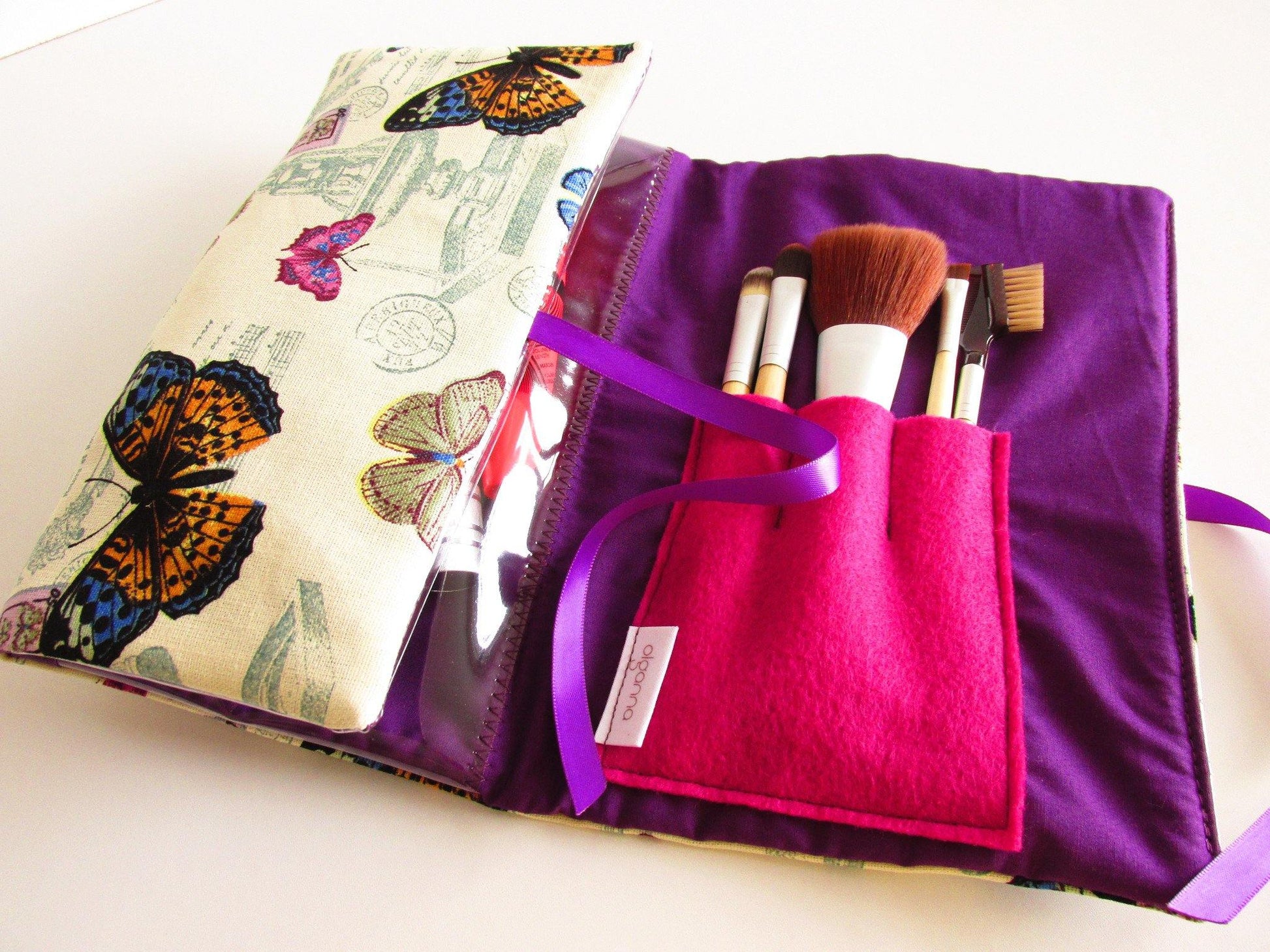 Vintage Print Butterfly Make Up Case, Best Friend Gift, Bridesmaid Gifts - Olganna