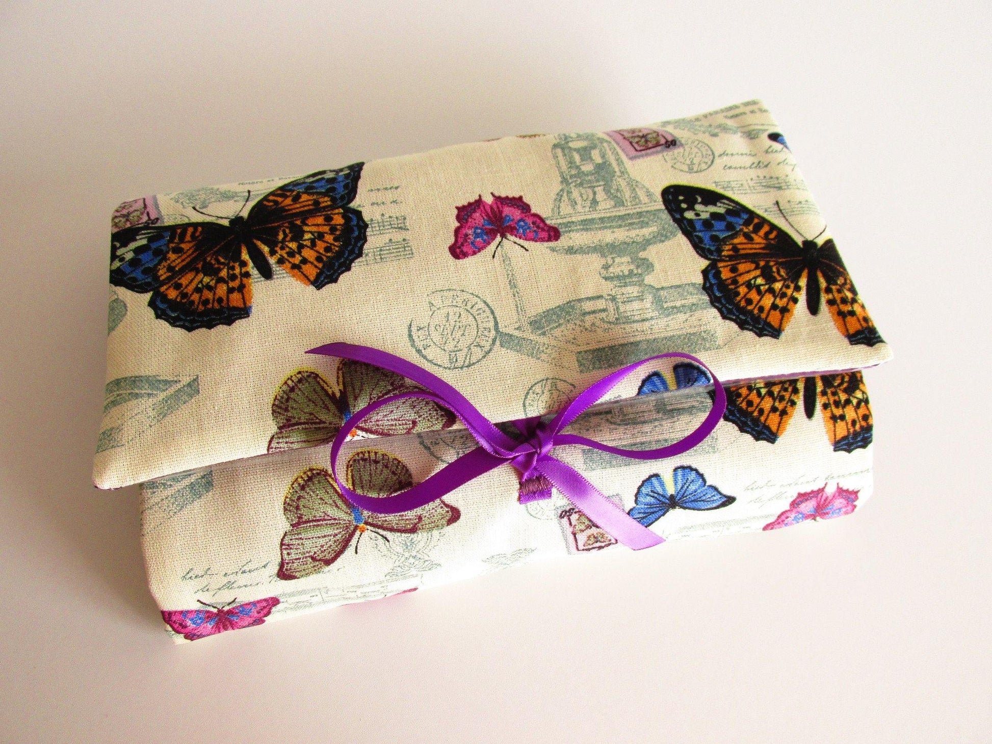 Vintage Print Butterfly Make Up Case, Best Friend Gift, Bridesmaid Gifts - Olganna