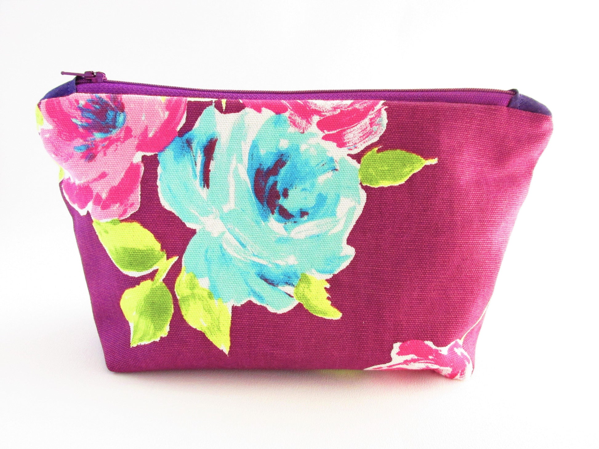 Personalised Make Up Wrap with zip pocket and brushes pocket - Olganna