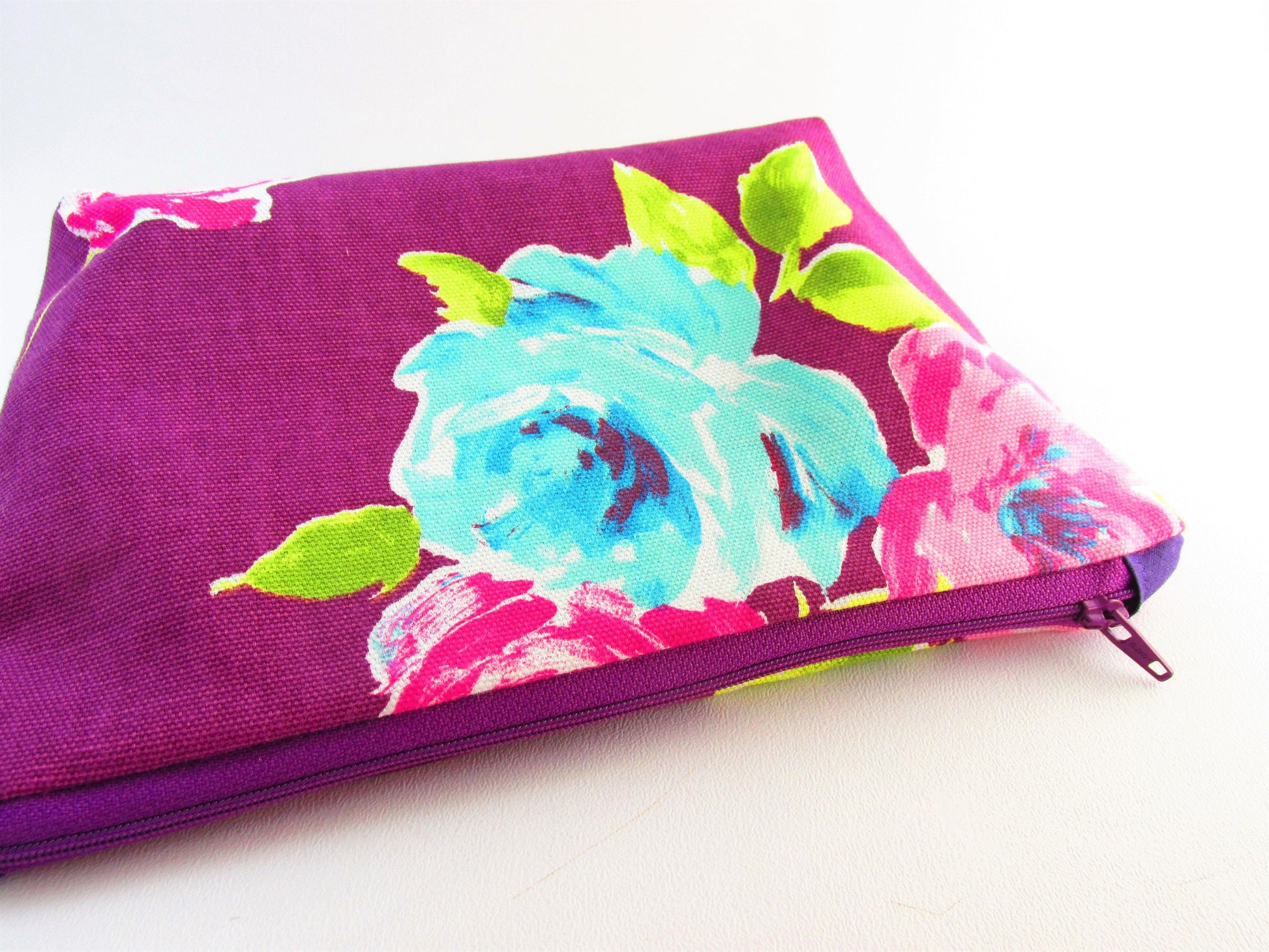 Personalised Make Up Wrap with zip pocket and brushes pocket - Olganna