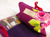 Personalised Make Up Wrap with zip pocket and brushes pocket - Olganna