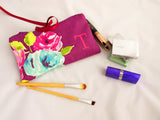 Personalised Make Up Wrap with zip pocket and brushes pocket - Olganna