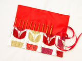 Crochet Hook Case - Pod Print - Red - Olganna