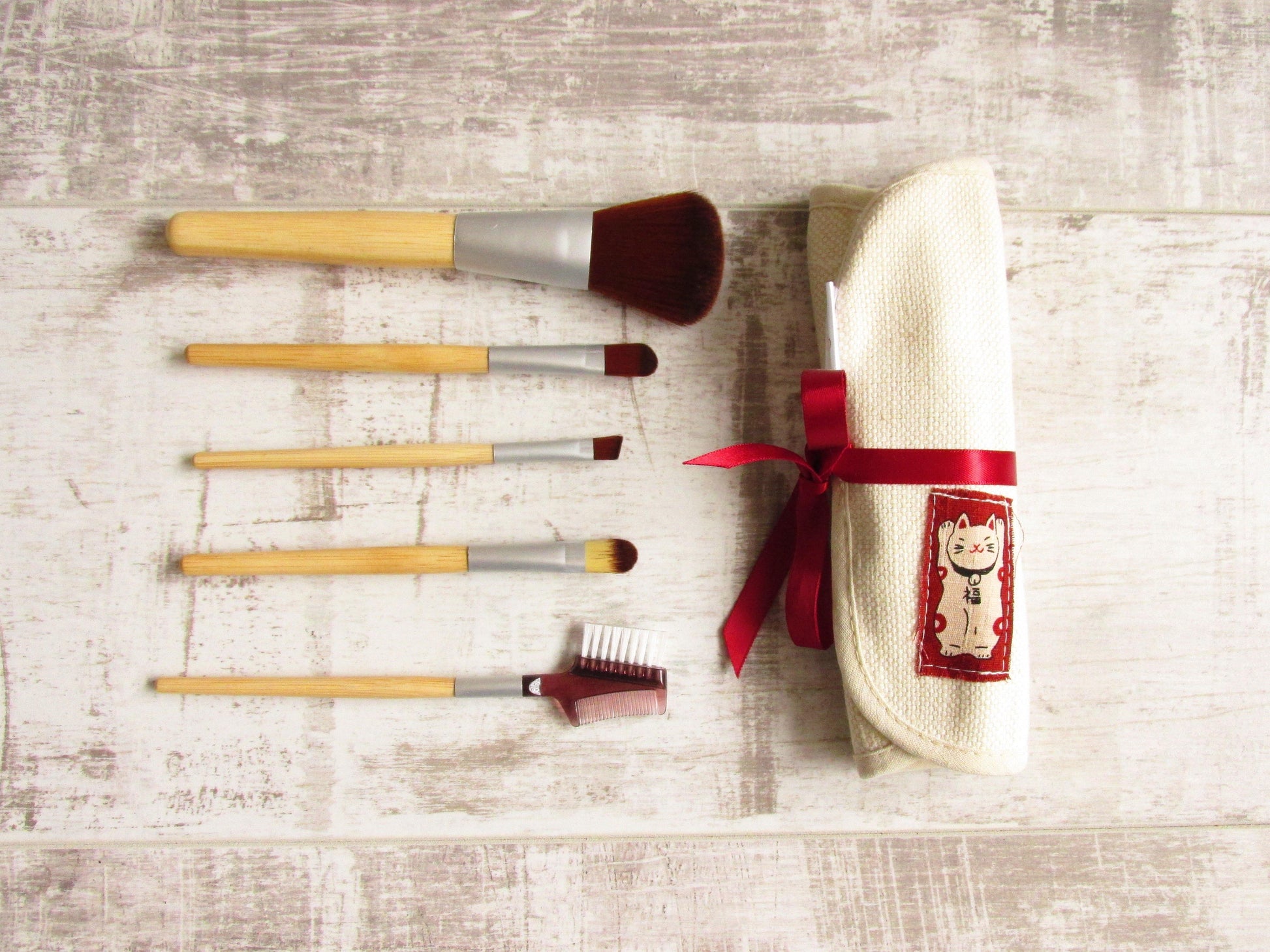 Lucky Cat Make Up Brushes Set - Olganna