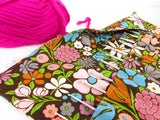 Retro Floral Crochet Hook Roll - Olganna