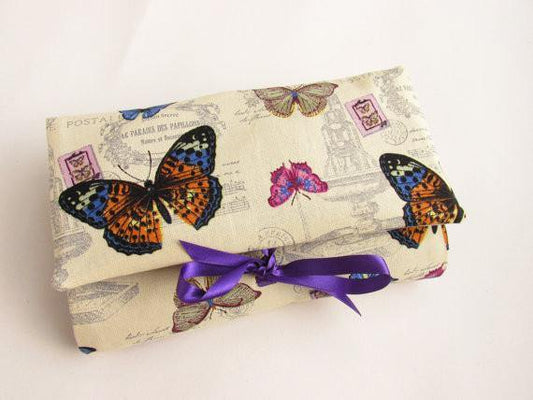Vintage Print Butterfly Make Up Case, Best Friend Gift, Bridesmaid Gifts - Olganna