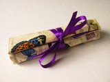 Pencil Roll with individual slots, handcrafted pencil organiser, Adult colouring is a thing now! - Olganna