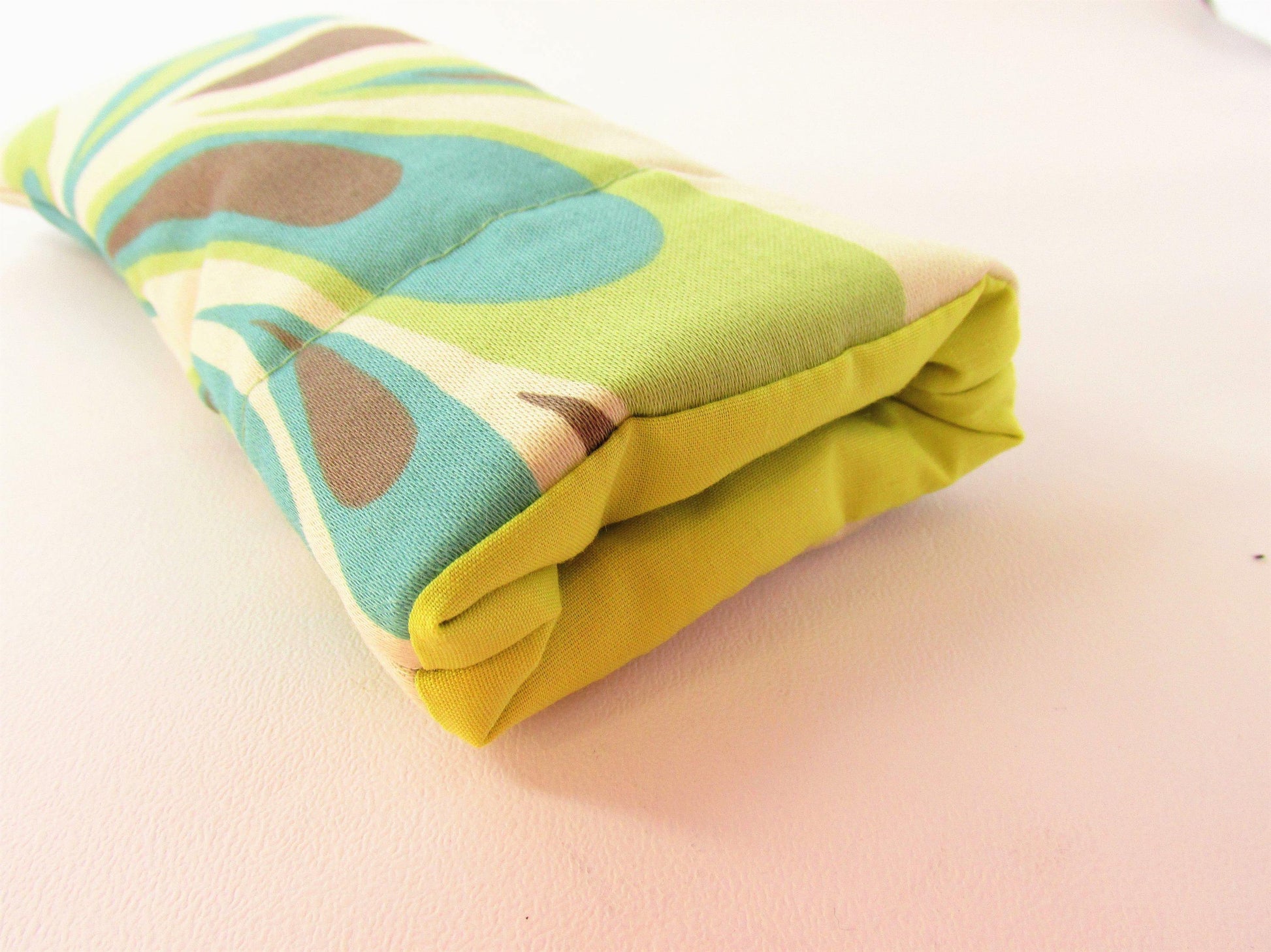 Glasses Case - Padded with Aqua Swirl Design - Olganna